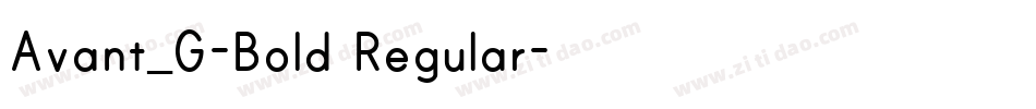 Avant_G-Bold Regular字体转换